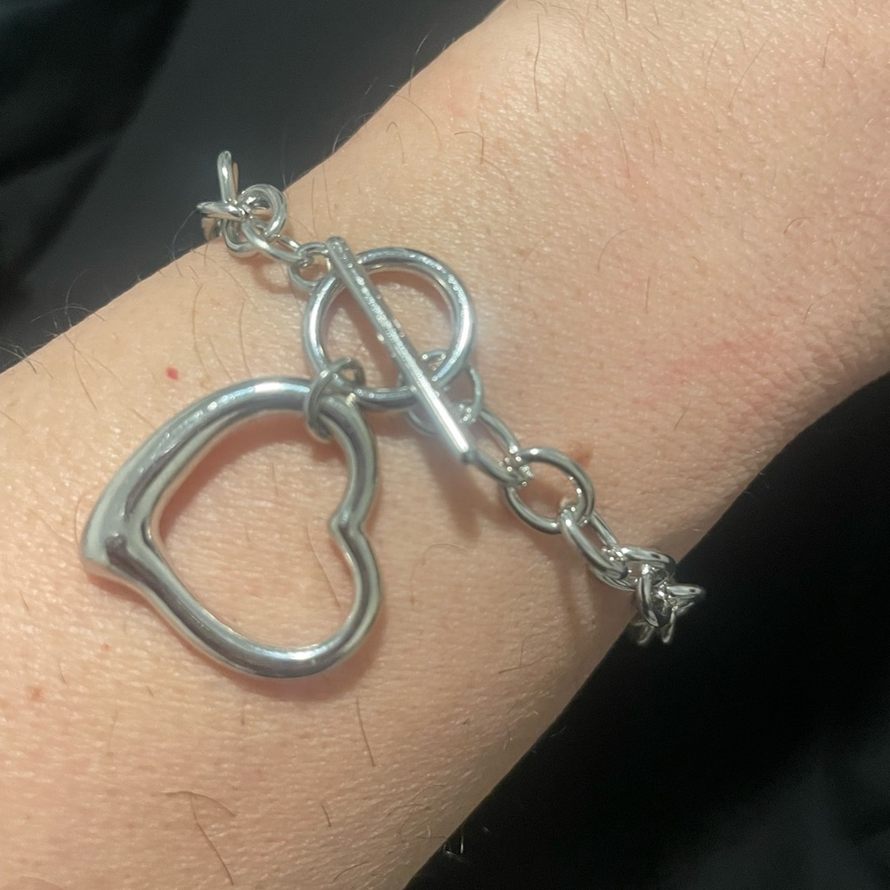 Silver Heart Charm Bracelet